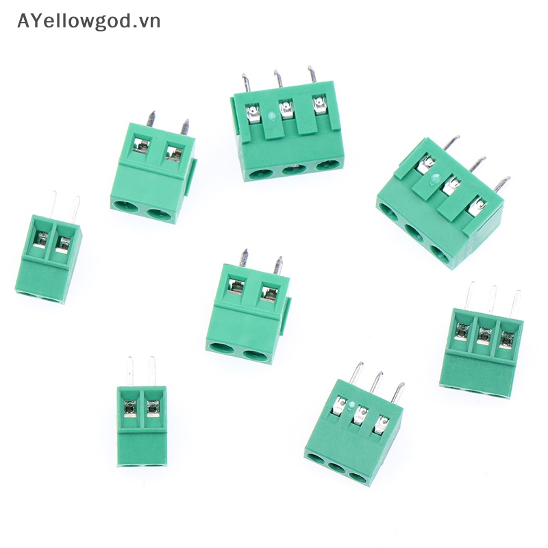 Set 10 Đầu Nối Dây Điện kf128 2pin 3pin 2.54mm 3.81mm 5.08mm Chuyên Dụng