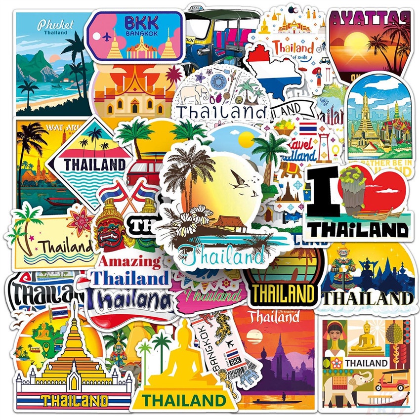 ❉ Thailand Series 01 Stickers ❉ 50Pcs/Set DIY Fashion Waterproof Doodle Decals Stickers