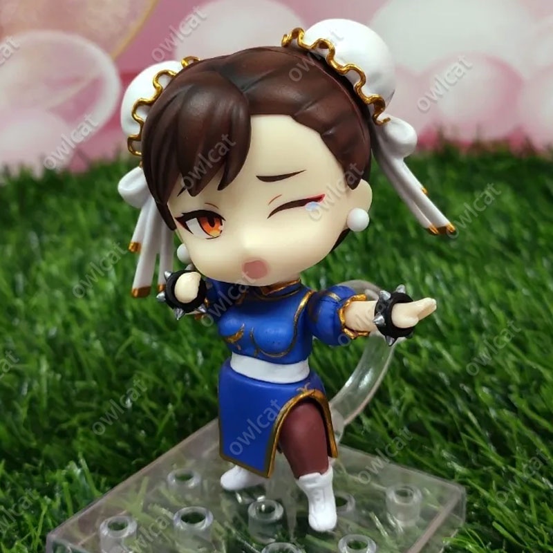 Mô Hình Nhân Vật Street Fighter Chun-Li  10cm 1993# SF Action Figure Kungfu Girl Cheongsam Chi-pao ICPO Police PVC Packed in Box Model Capcom Nendoroid