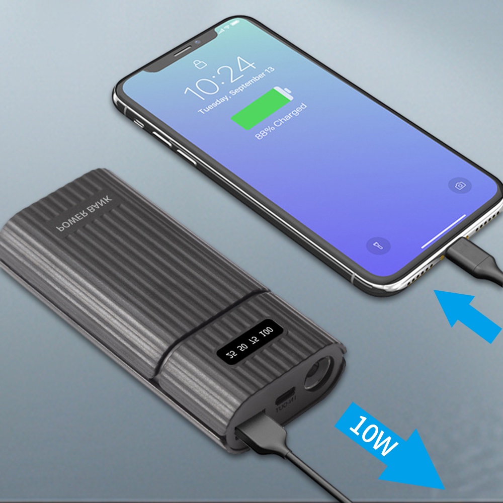 Pin Sạc Dự Phòng Ziqucu 18650 21700 Tự Lắp Ráp Tiện Dụng