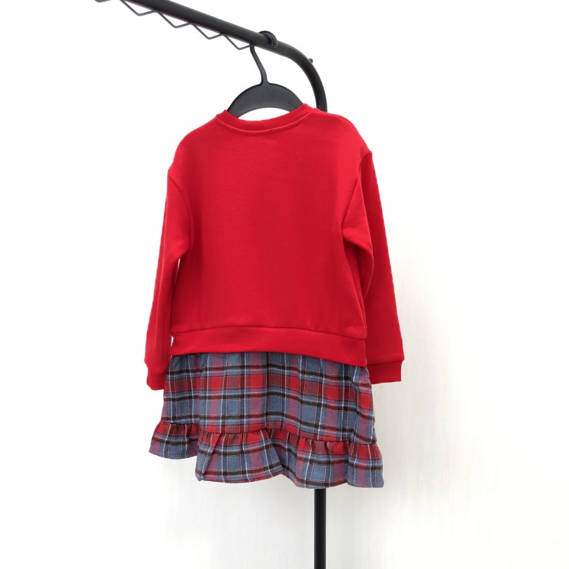 Đầm đỏ caro hàng ME&CITY KIDS cho bé