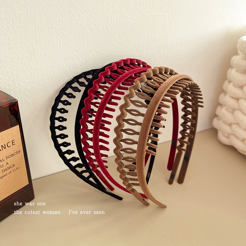 Set 3 Băng Đô Cài Tóc Co Giãn Đơn Giản Thời Trang Hàn Quốc Cho Nữ