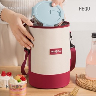 Hueqrh Túi Đựng Hộp Cơm Trưa Nhiều Tầng Cách Nhiệt Hình Trụ Có Dây Đeo Vai Cho Trường Học / Văn Phòng