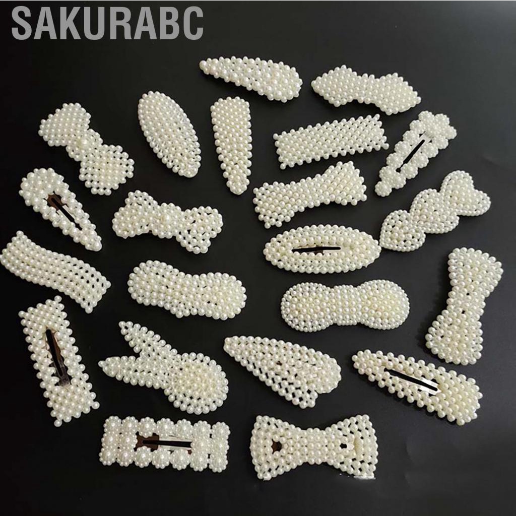 Sakurabc False Pearl Clip Fashionable Cute Side Bangs Headwear Barrettes Hair Accessories for Girls