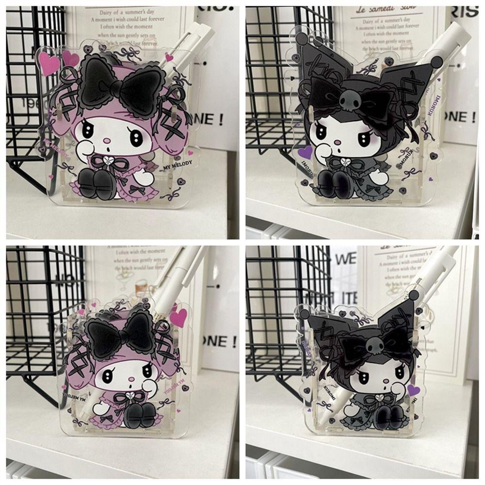 Mmluck Hộp Đựng Cọ Trang Điểm Bằng acrylic Trong Suốt Hình anime kuromi Đáng Yêu