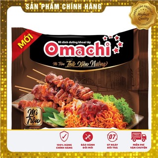 Combo 5 gói mì omachi trộn thịt xiêng nướng 82g