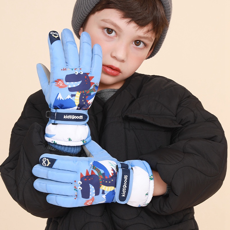 Ht Găng Tay Trượt Tuyết / Trượt Tuyết Giữ Ấm Chống Gió Mùa Đông Cho Trẻ Em