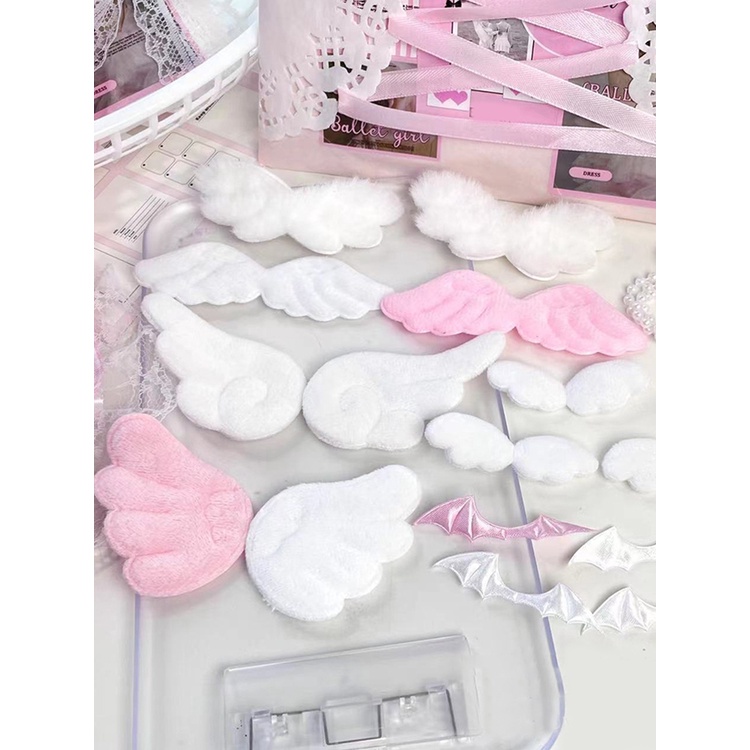 Vỏ Bọc Thẻ Quà Tặng Hình Đôi Cánh Nhồi Bông Màu Hồng Dễ Thương diy