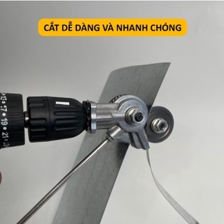 Đầu chuyển cắt tôn gắn máy khoan - lưỡi cắt tôn lắp khoan pin - dụng cụ cắt tôn đa năng ,đầu chuyển đổi thành máy cắt