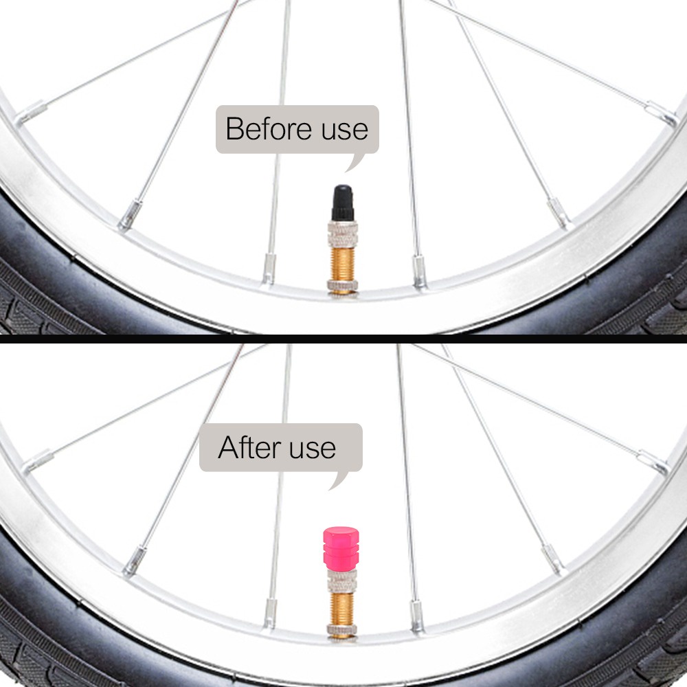 Bộ 8 Nắp Van Bánh Xe Hơi / Xe Máy Nhiều Màu Dạ Quang Chống Bụi