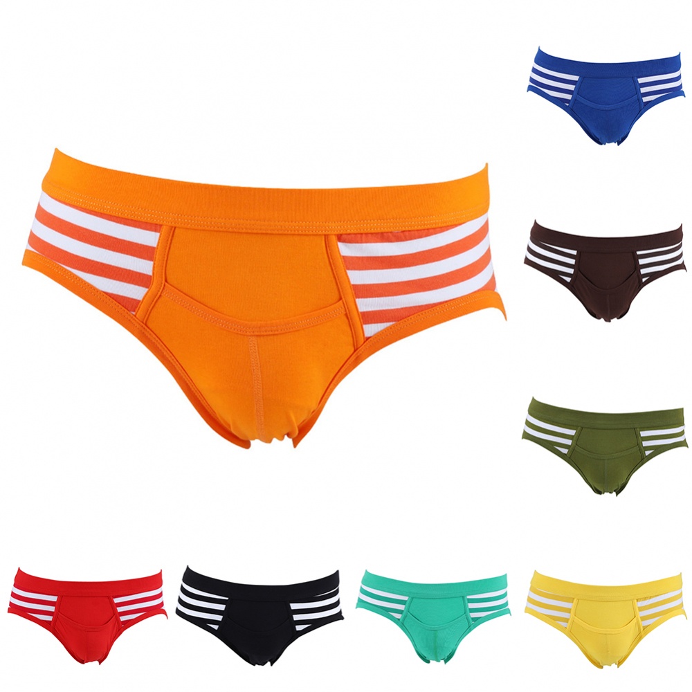 Nam Quần Lót Cotton Thoáng Khí Gợi Cảm Bikini Giữa Eo Quần Lót Túi Quần Đùi