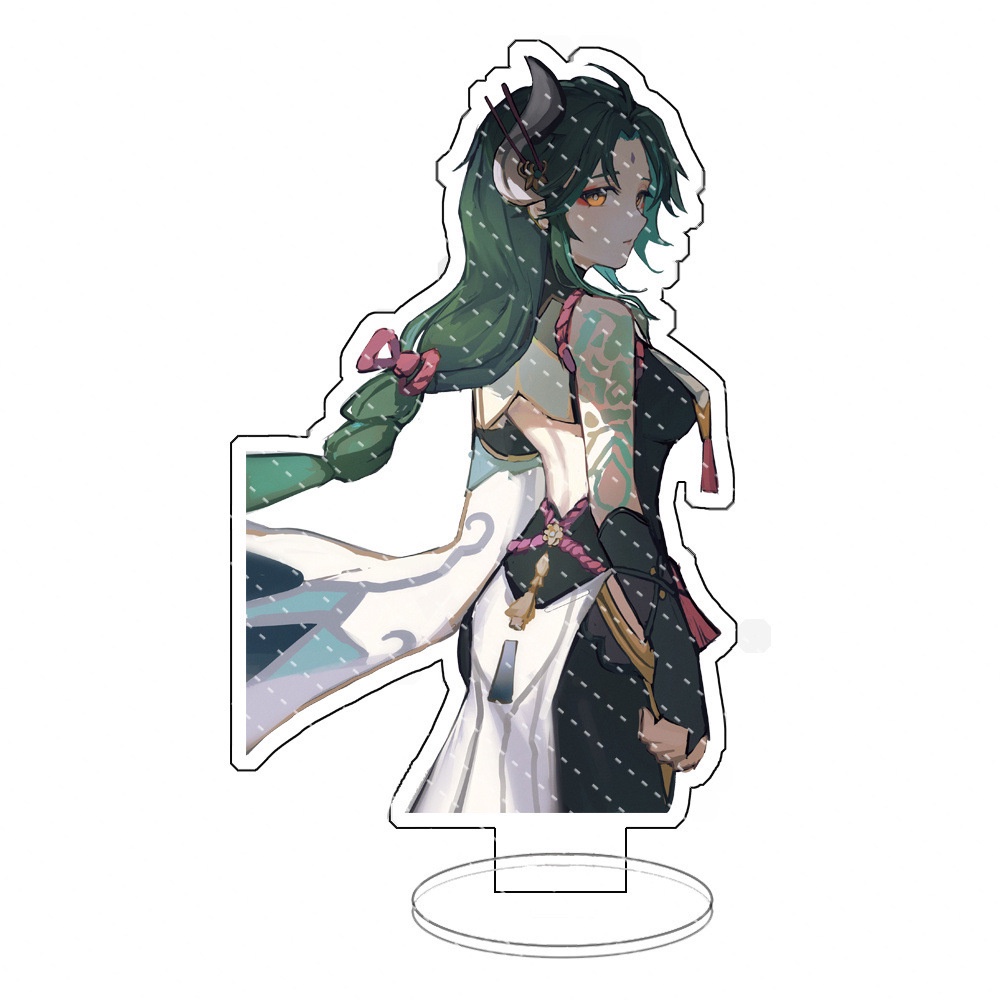 Genshin Tác Động Đứng Trò Chơi Ngoại Vi Đồ Trang Trí Acrylic Hình Người Đứng Mandrill Óc Chó Ganyu Ngoại Vi Hai Chiều Đồ