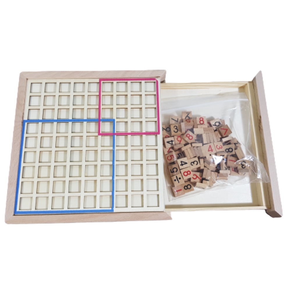 Sudoku bằng gỗ 3in1 có thể chơi ba loại 4x4 6x6 9x9 Bộ lưu trữ loại ngăn kéo với hơn 300 câu hỏi và 