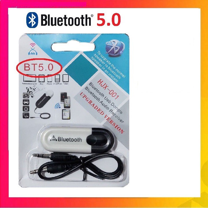 USB Bluetooth DONGLE 5.0 & 4.0 HJX 001 loại 1 không nhiễu - dùng cho loa, amply, mixer, equalizer
