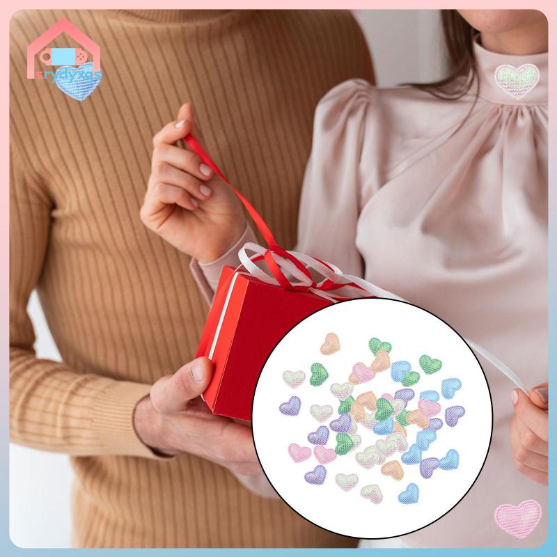 Bộ 50 Miếng Dán Trang Trí Mũ Hình Trái Tim Cho Ngày Valentine