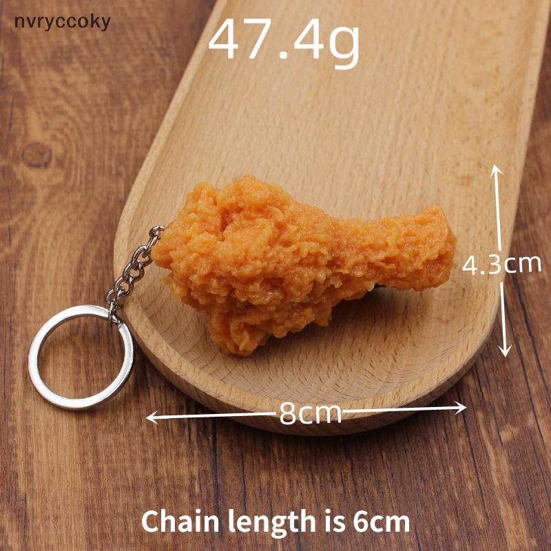 Móc Khóa Hình Đôi Cánh Gà mini Vui Nhộn Sáng Tạo