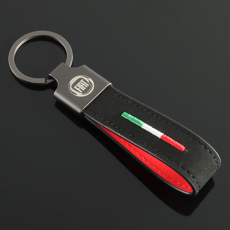 Móc Chìa Khóa Bằng Da Lộn Cho fiat 500 abarth logo zerocento 1100 Scorpion