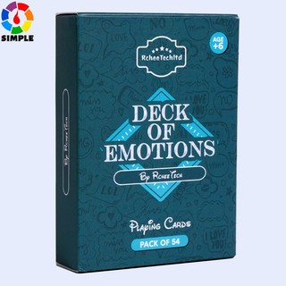 Deck of Emotions Card Game 54 Cards Including Questions About Feelings & Emotions Strengthens Connections Between Families & Friends Game
