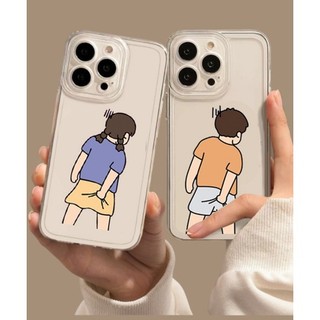 Ốp Điện Thoại Trong Suốt In Hình Cặp Đôi Cho iphone 15 14 13 12 11 pro max couple case xs 6 7 8 plus ip11 ip15 ip14 pro max 11