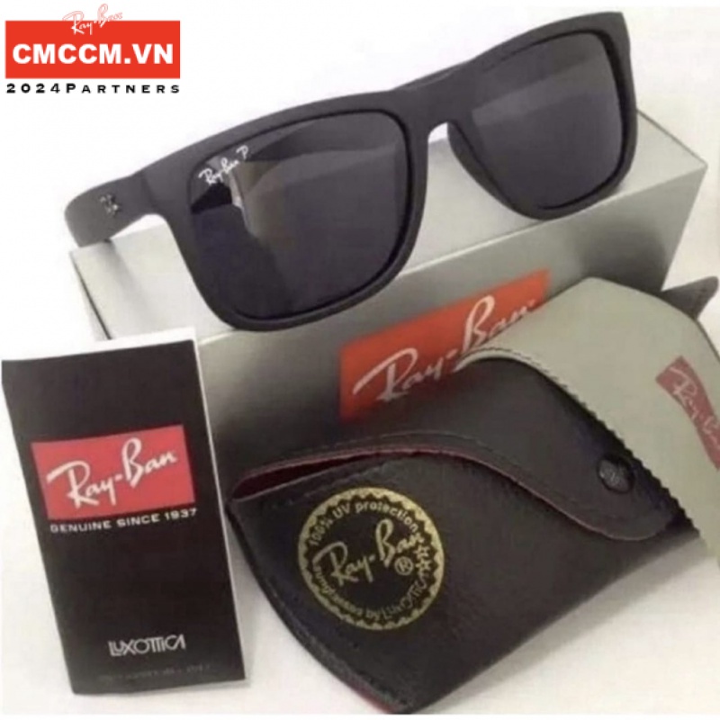 [cmccm.vn] Kính Râm rayban justin Phân Cực Đen uv400