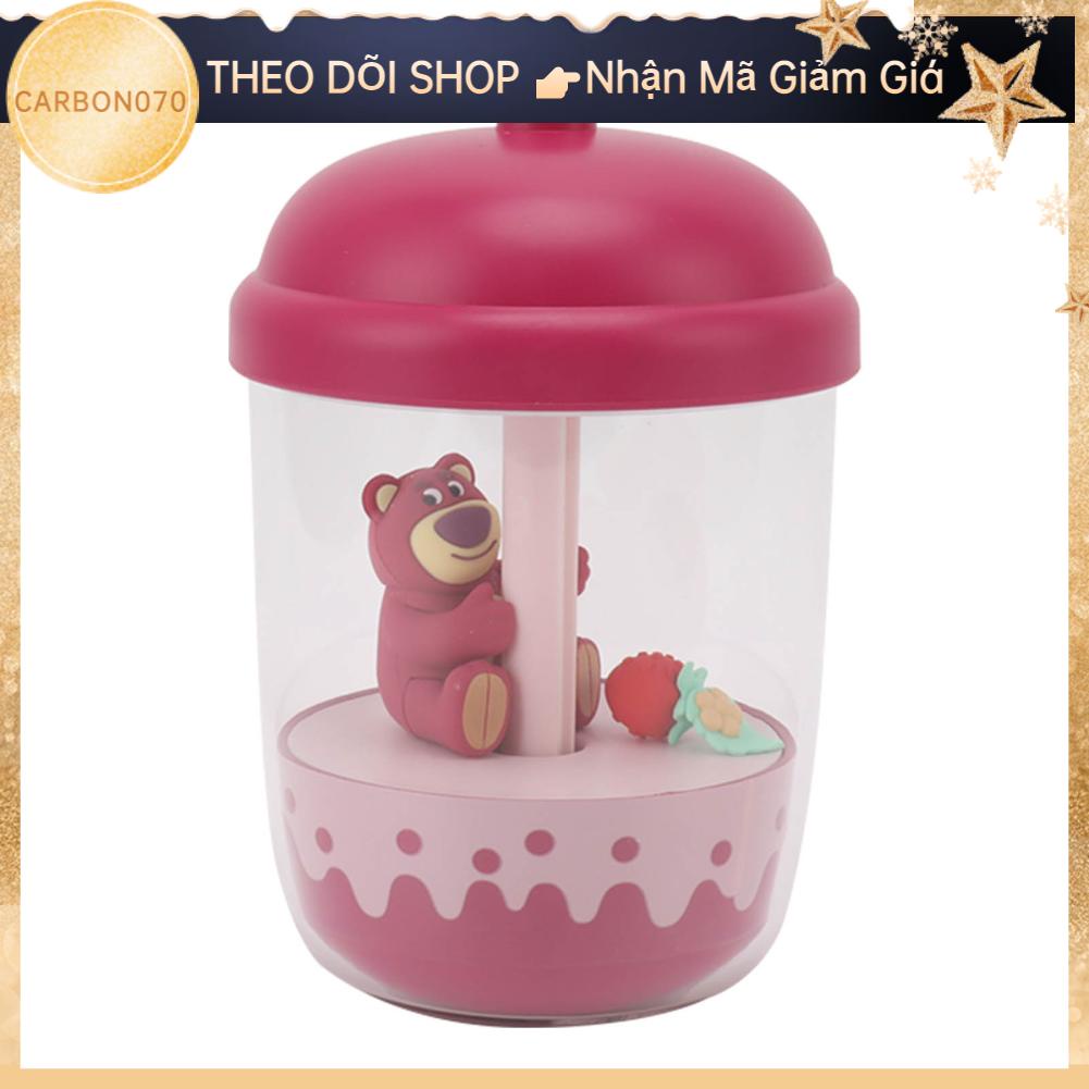 Carbon070 Máy tạo độ ẩm phun sương siêu âm Gấu dễ thương Im lặng An toàn không khí nhỏ cho phòng ngủ Văn tại nhà 300ml
