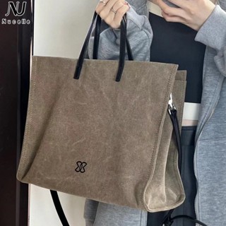 Nucelle Túi Xách Nữ Vải canvas Cỡ Lớn Thời Trang Hàn 