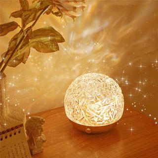 Water Ripple Projector Night Light Crystal Lamp Sunset Lights Decoration Home Houses Bedroom Aesthetic Atmosphere Housewarming gift
