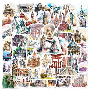 Set 50 miếng dán chống nước họa tiết graffiti trang trí vali / laptop / điện thoại / quà tặng cho bé