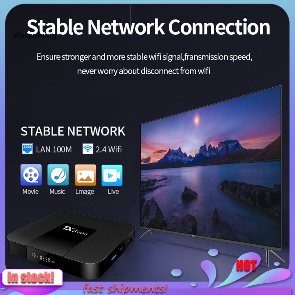 Hộp TV Box TX3mini Lõi Tứ Chuẩn US / EU / UK / AU 8G 1080P Cho Android