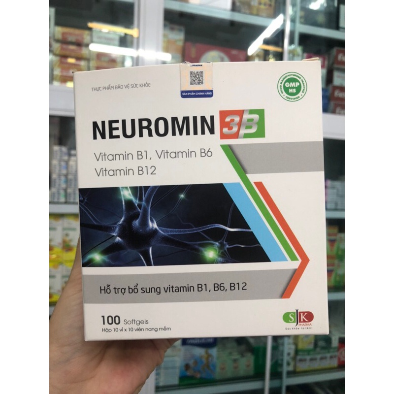 ✅Vitamin 3 B Neuromin ( B1 - B6- B12) hộp 100 viên