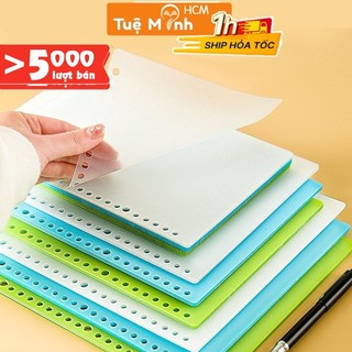 Bộ 4 Bìa nhựa tab phân trang A5 / B5 / A4 trong suốt, xanh dương làm Bìa Binder