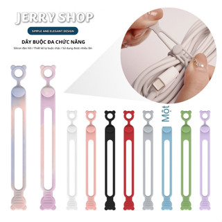 Dây quấn silicon buộc dây cáp sạc đa năng giữ tai nghe tiện lợi, buộc rèm cửa móc treo đồ quấn khăn tắm - Jerry shop