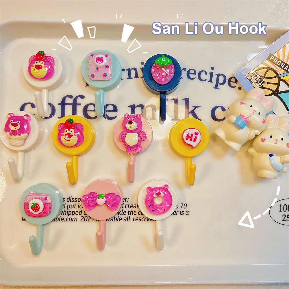 SANRIO ✨Sanriooo✨Móc Dán Tường Không Cần Khoan Họa Tiết Gấu Hoạt Hình Cho Học Sinh