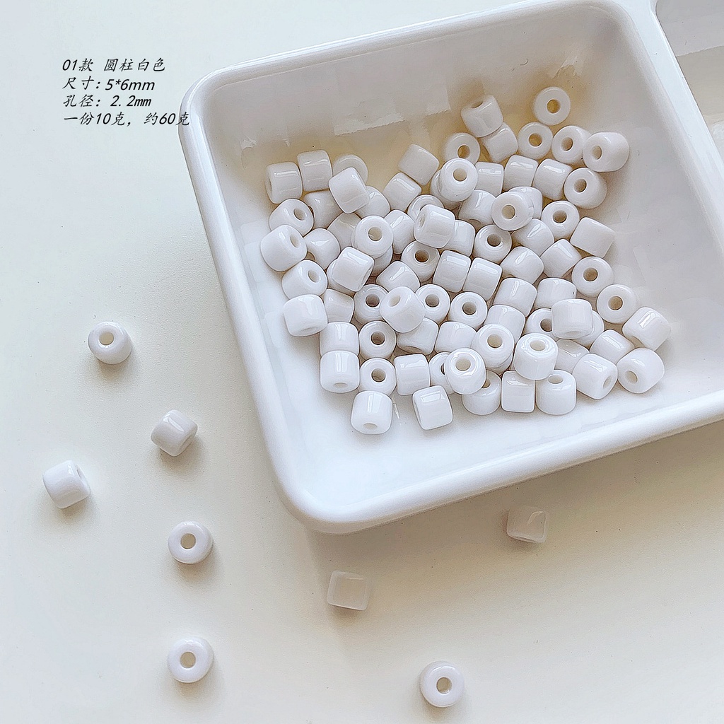 Chuỗi Hạt acrylic Hình Trụ Nhiều Màu Kích Thước 60 6mm Dùng Làm Trang Sức / Điện Thoại / Túi Xách diy