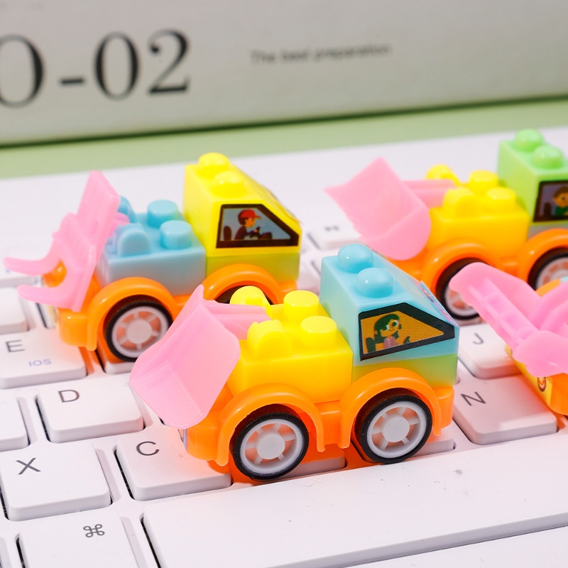 Bộ Đồ Chơi Lắp Ráp Xe Buýt Hoạt Hình mini Dễ Thương Sáng Tạo Cho Bé