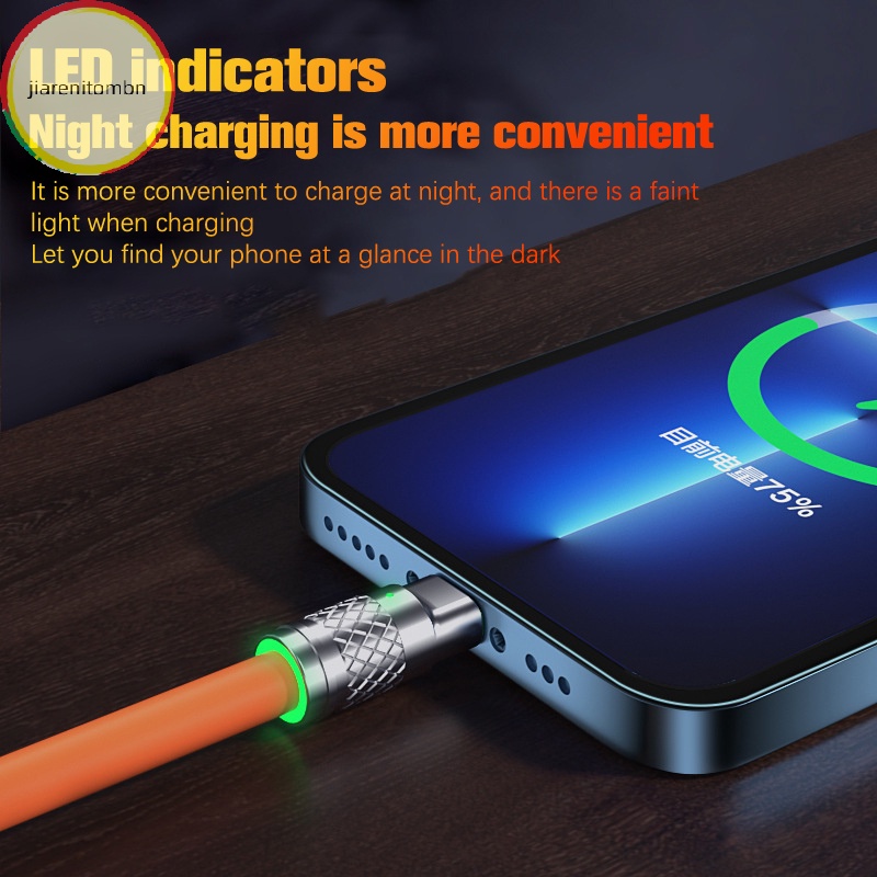 Dây Cáp Sạc Nhanh usb Loại c 120w 3 Trong 1 Có Đèn Cho huawei samsung xiaomi vn