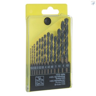 13Pcs High-Speed Steel Drill Bit Hard Metal HSS Twist Bit Stainless Steel Drilling Twist Drill Set with Storage Case