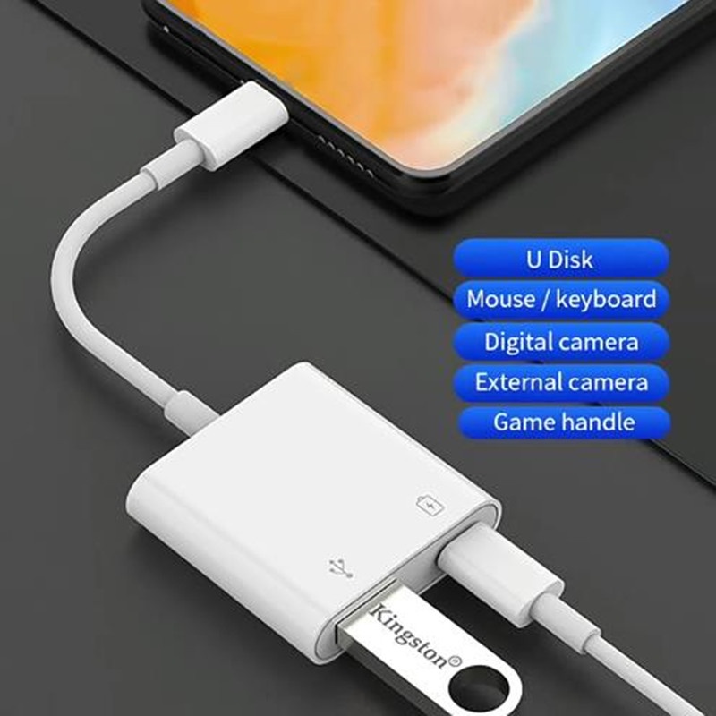 Đầu Đọc Thẻ Nhớ lightning Sang usb otg Cho iphone ipad