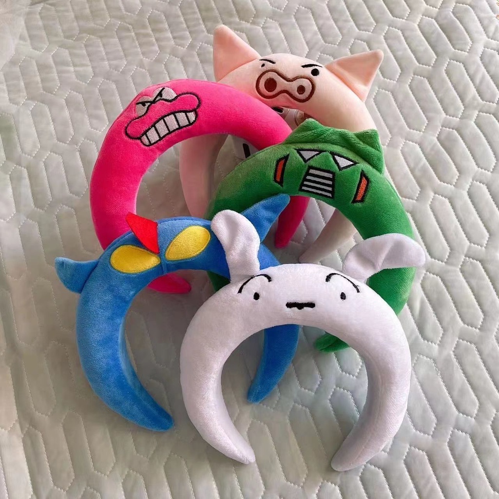 Băng Đô Cài Tóc / Rửa Mặt Họa Tiết shin-chan / Heo samurai Hoạt Hình Nhật Bản Dễ Thương