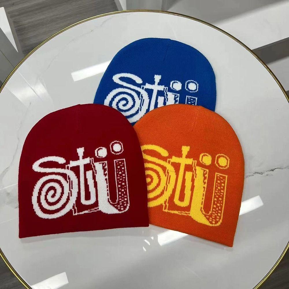 Unmegoni Mũ beanie Dệt Kim In Chữ y2k Phong Cách hip hop Dành Cho Nam Và Nữ
