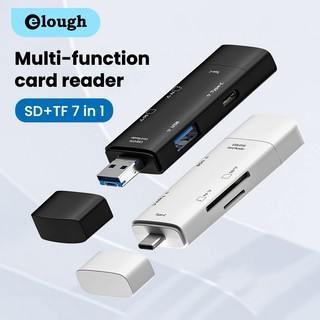 Đầu đọc thẻ nhớ sd tf micro usb type c tốc độ cao 7 trong 1 tiện dụng cho máy tính / laptop