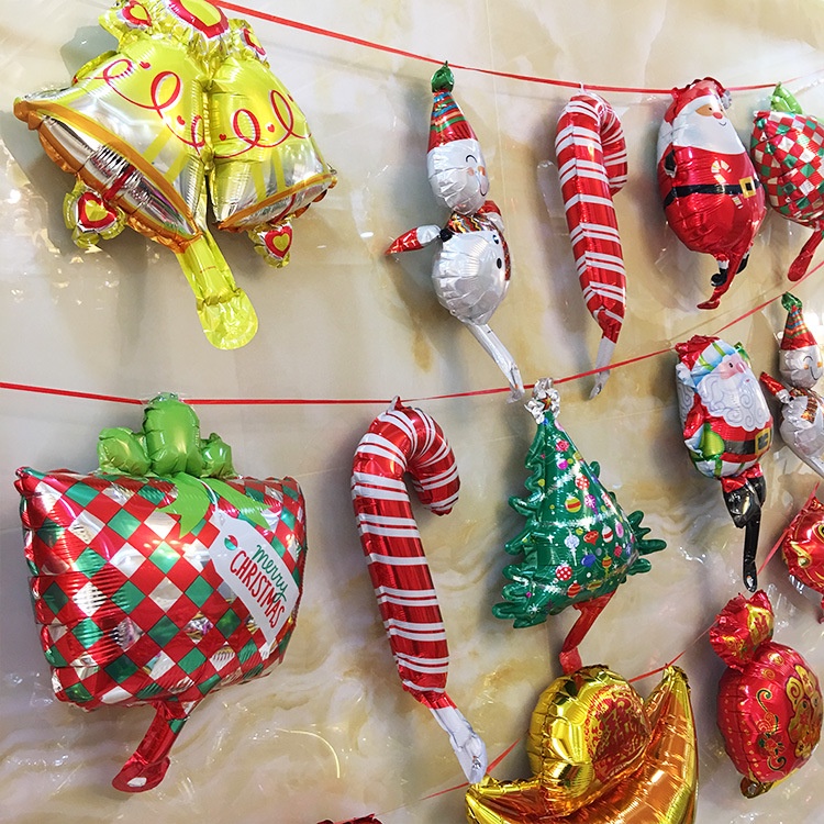 Bong Bóng Họa Tiết Hoạt Hình Người Tuyết Dùng Trang Trí Tiệc Giáng Sinh