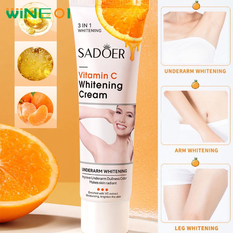 Sadoer Kem Dưỡng Trắng Da Vitamin C Cho Các Bộ Phận Riêng Đầu Gối Làm Trắng Da Nách Làm Giảm Melanin Cơ Thể Cho Chăm Sóc Da Toàn Thân wine01