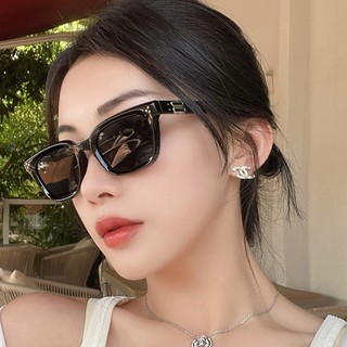 Samjune Kính Mát Gọng Vuông Chống Tia uv400 Phong Cách retro Thời Trang Cho Nam Nữ