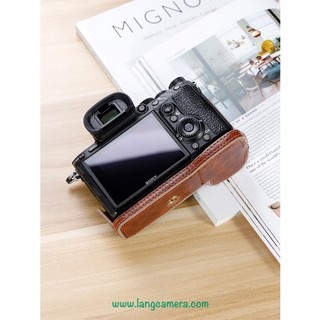 Bao da - halfcase sony a73, a7r3, a9 mẫu mới