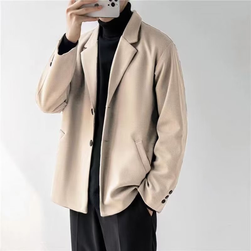 Eershenshi Áo Khoác Vest Vải Len Ôm Dáng Màu Nâu Cà Phê Phong Cách Anh Quốc Giản Dị Chất Lượng Cao Cho Nam