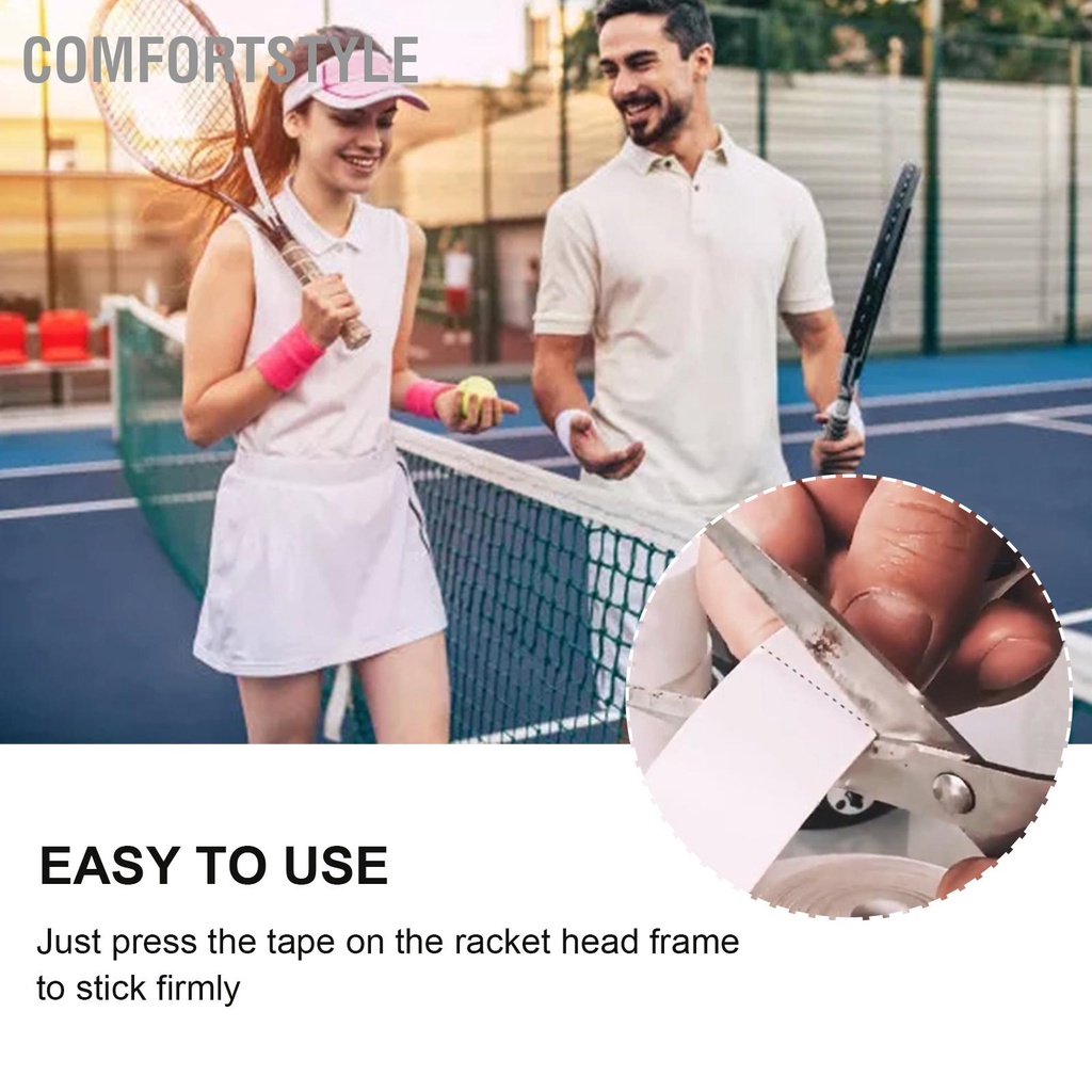 Comfortstyle Vợt Tennis Đầu Băng Chống Trầy Xước Khung Bảo Vệ PU Miếng Dán