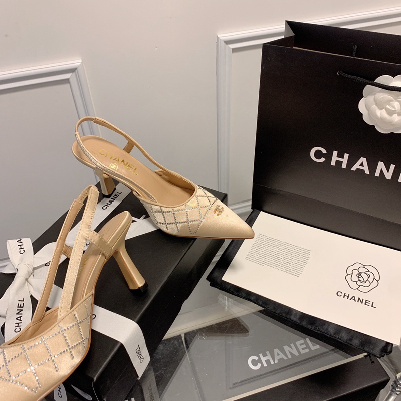 Giày Cao Gót 7cm Mũi Nhọn Đính Pha Lê Thanh Lịch Thoải Mái Thời Trang Mới nflu