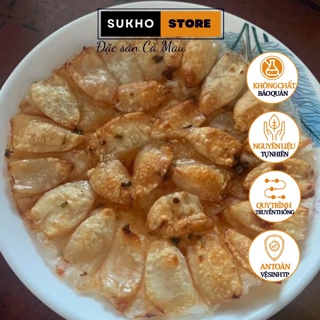Bánh tráng mực, loại ngon vị vừa ăn bánh tráng nguyên mình con mực túi 250g | Sukho Store
