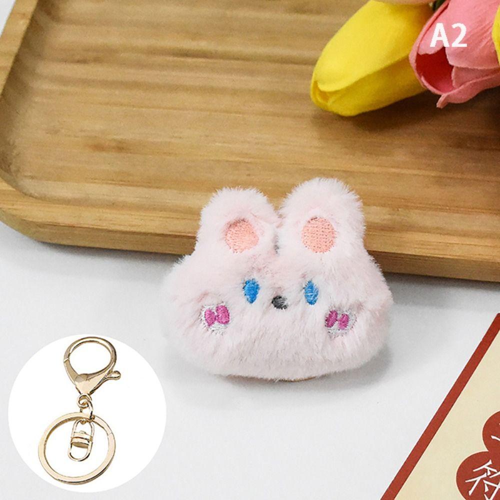 Jestine Móc Khóa Thỏ Nhồi Bông Mềm Mại Đáng Yêu Thời Trang Cho Nữ